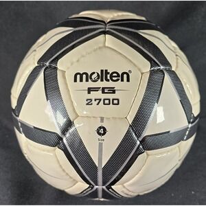 Molten FG2700 Soccer Ball Futbol Sz 4 Black White Silver Competition Series NEW